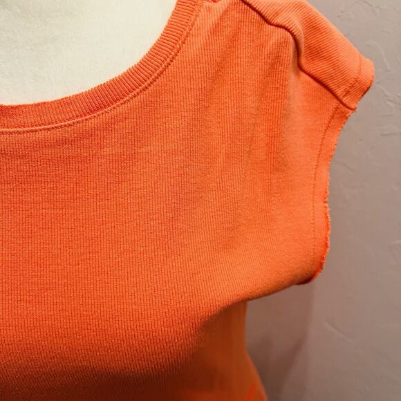Circus NY Women’s Dress Size Large Frayed Short Sleeve Orange (A0130) - Picture 2 of 6